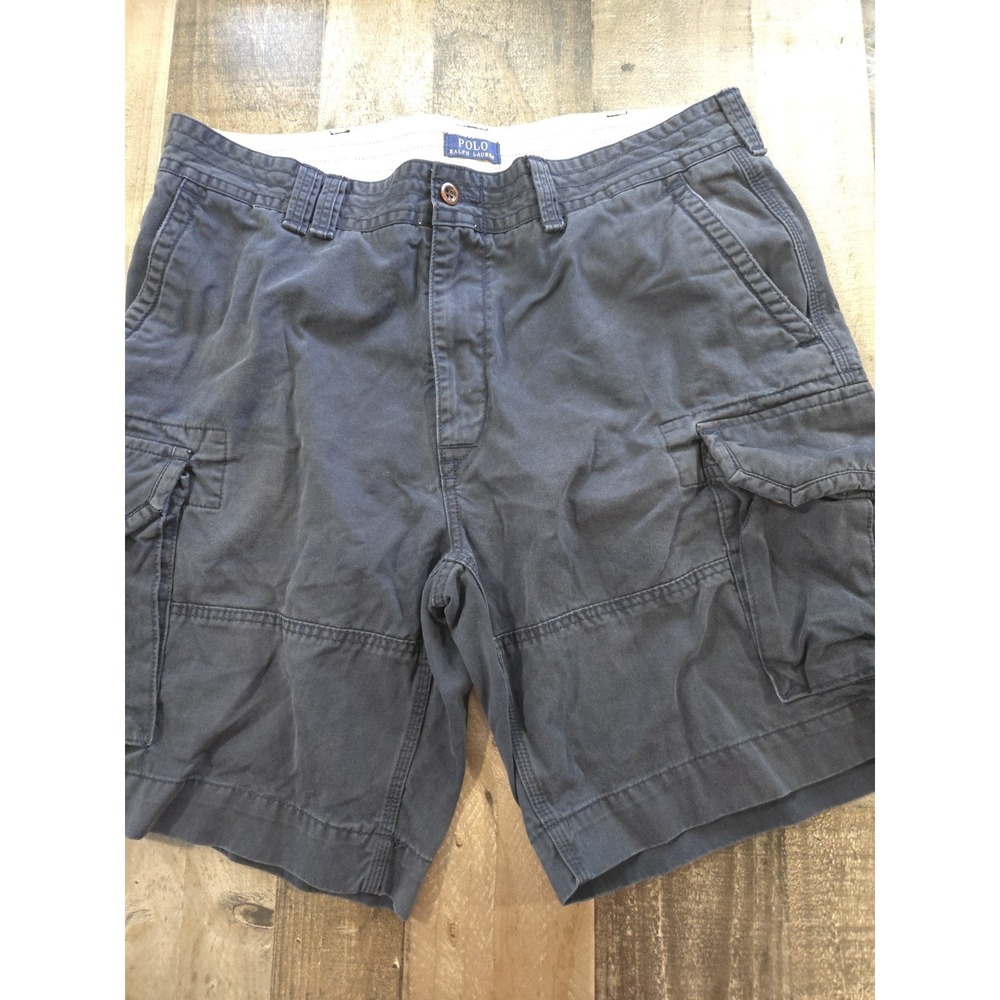 Y2K Polo Ralph Lauren Navy Gellar Cargo‎ Shorts - Utility Gorpcore Men's Size 40